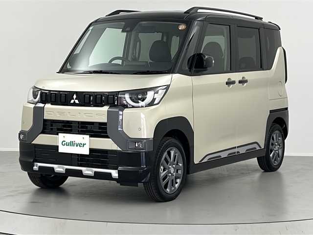 三菱 デリカミニ T プレミアム 福島県 2025(令7)年 0.1千km アイボリーⅡ /届出済未使用車//e-Assist/・衝突被害軽減ブレーキシステム/・車線逸脱警報システム/・アダプティブクルーズコントロール/・クリアランスソナー//全周囲カメラ//デジタルインナーミラー//純正ディスプレイオーディオ/・BT.USB.スマホ連携//両側パワースライドドア//ハーフレザーシート/・前席シートヒーター//ステアリングヒーター//ステアリングスイッチ//パドルシフト//LEDヘッドライト//フォグライト//プッシュスタート//スマートキー×2//電動パーキングブレーキ//純正15インチAW//シートバックテーブル//ロールサンシェード//後席サーキュレーター