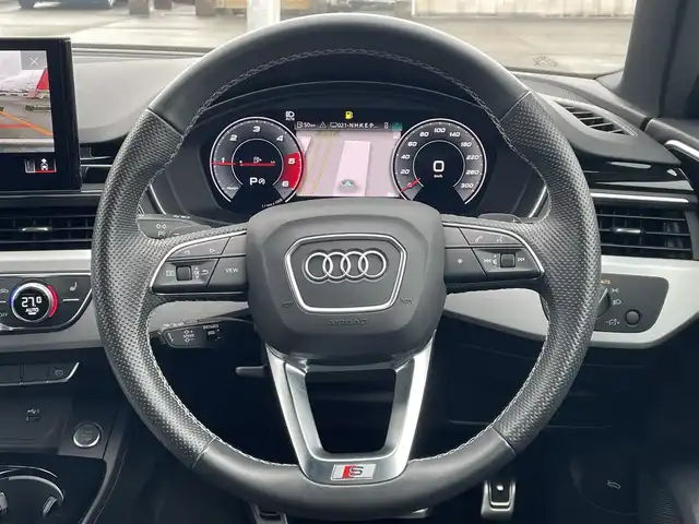 アウディ Ａ４ アバント 35TDI Sライン 東京都 2021(令3)年 3.9万km 白 ＭＭＩナビ／ＤＴＶ/３６０°カメラ/マトリクスＬＥＤ/ハーフレザーシート/シートヒーター/ACC/BSM/レーンアシスト/バーチャルコックピット/ETC/前後ドラレコ/パワーバックドア/Apple Car Play/Andoroido Auto