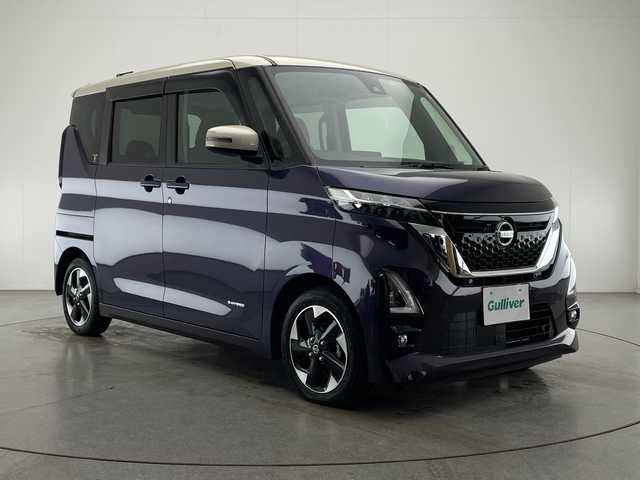 日産 ルークス ハイウェイスター X 宮崎県 2021(令3)年 1.7万km アメジストパープル 純正ナビ　/Ｂｌｕｅｔｏｏｔｈ　/ＣＤ　/片側パワースライドドア/アラウンドビューモニター/バックカメラ　/エマージェンシーブレーキ/オートライト　/ＬＥＤヘッドライト/純正フロアーマット　/ステアリングリモコン