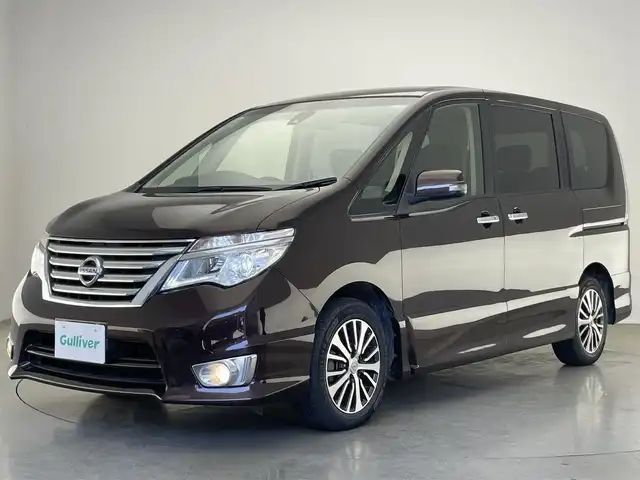 日産 セレナ HWS S HV Vセレ +Sefty 愛知県 2015(平27)年 5.2万km インペリアルアンバーP 純正ナビ　フルセグＴＶ　Ｂｌｕｅｔｏｏｔｈ　バックカメラ　ＥＴＣ　両側パワースライドドア　エマージェンシーブレーキ　衝突軽減　車線逸脱　ＬＥＤオートライト　フォグランプ　クルーズコントロール　禁煙車