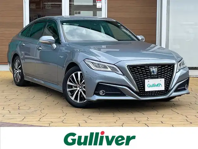 トヨタ クラウン ハイブリッド G 宮崎県 2019(平31)年 5.5万km プレシャスガレナ 純正ナビ/Bluetooth　CD　DVD/全方位カメラ/・トヨタセーフティセンス/・衝突軽減システム/・衝突軽減ブレーキ/・車線逸脱抑制機能/・車線逸脱警報/・クリアランスソナー/・標識認識機能/・速度認識機能/・ふらつき警報/・発進お知らせ機能/ブラインドスポットモニター/ナノイーエアコン/電子パーキングブレーキ/オートブレーキホールド/シートヒーター/シートメモリー付きパワーシート/リアクロストラフィックアラート/パドルシフト/エンジンプッシュボタン/ETC2.0/スマートキー