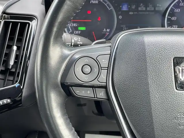 トヨタ クラウン ハイブリッド G 宮崎県 2019(平31)年 5.5万km プレシャスガレナ 純正ナビ/Bluetooth　CD　DVD/全方位カメラ/・トヨタセーフティセンス/・衝突軽減システム/・衝突軽減ブレーキ/・車線逸脱抑制機能/・車線逸脱警報/・クリアランスソナー/・標識認識機能/・速度認識機能/・ふらつき警報/・発進お知らせ機能/ブラインドスポットモニター/ナノイーエアコン/電子パーキングブレーキ/オートブレーキホールド/シートヒーター/シートメモリー付きパワーシート/リアクロストラフィックアラート/パドルシフト/エンジンプッシュボタン/ETC2.0/スマートキー