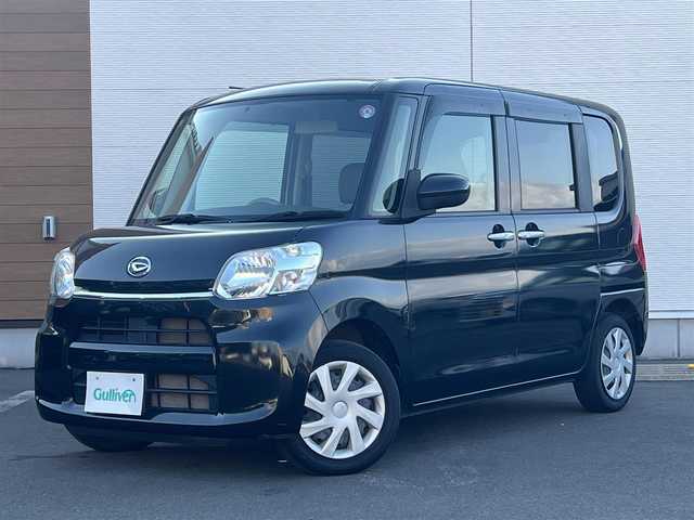 ダイハツ タント L 秋田県 2018(平30)年 9.1万km ブラックマイカメタリック ４WD/社外ナビ/ワンセグ/リモコンキー/アイドリングストップ/プッシュスタート/ステアリングスイッチ/運転席シートヒーター/ETC/社外フロアマット/純正ドアバイザー/パワーステアリング/パワーウィンドウ/横滑り防止/盗難防止装置/レベライザー/電動格納ミラー/保証書/取扱説明書/記録簿