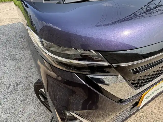 日産 ルークス ハイウェイスター X 長崎県 2021(令3)年 3.9万km アメジストパープル ワンオーナー/全方位カメラ/衝突軽減ブレーキ/片側パワースライドドア/ETC/オートライト/フォグランプ/電動格納ミラー/プッシュスタート/社外オーディオ/DEH-6600/(CD/BT/USB/AUX)/後席サーキュレーター/ロールシェード