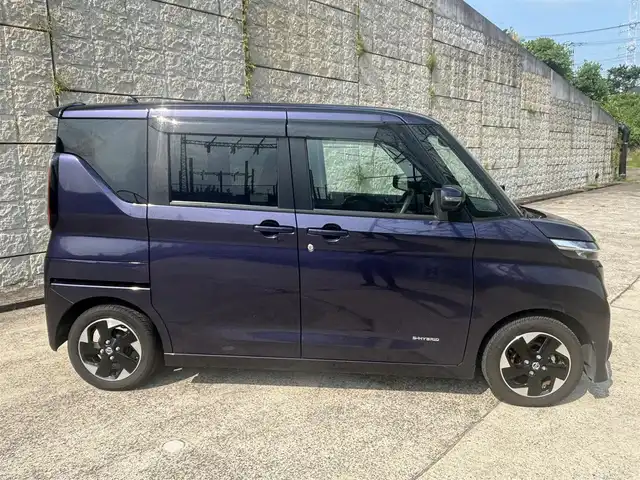日産 ルークス ハイウェイスター X 長崎県 2021(令3)年 3.9万km アメジストパープル ワンオーナー/全方位カメラ/衝突軽減ブレーキ/片側パワースライドドア/ETC/オートライト/フォグランプ/電動格納ミラー/プッシュスタート/社外オーディオ/DEH-6600/(CD/BT/USB/AUX)/後席サーキュレーター/ロールシェード