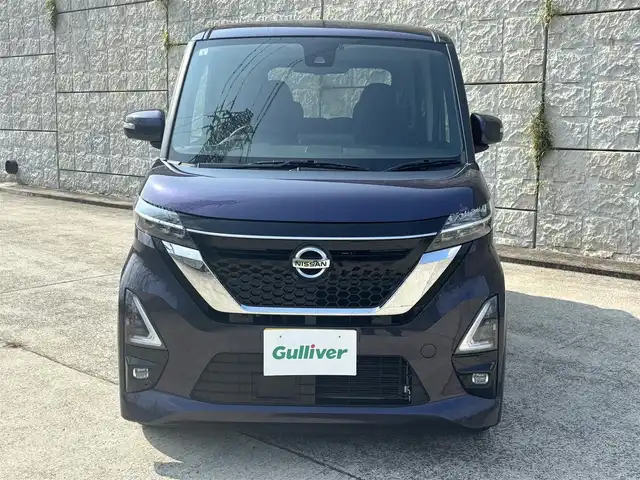 日産 ルークス ハイウェイスター X 長崎県 2021(令3)年 3.9万km アメジストパープル ワンオーナー/全方位カメラ/衝突軽減ブレーキ/片側パワースライドドア/ETC/オートライト/フォグランプ/電動格納ミラー/プッシュスタート/社外オーディオ/DEH-6600/(CD/BT/USB/AUX)/後席サーキュレーター/ロールシェード