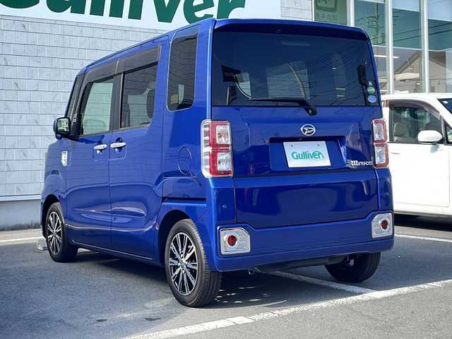 ダイハツ ウェイク G ターボ SA Ⅲ 静岡県 2018(平30)年 5.8万km ブルーメタリック 純正8インチナビ/地デジTV/純正CD/DVD/Bluetooth/バック/全周囲カメラ/両側パワースライドドア/スマートアシストIII/オートハイビーム/純正14インチAW/スマートキー/ETC