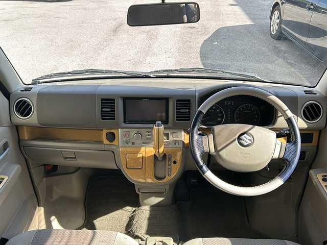 スズキ エブリィ ワゴン PZターボ 沖縄県 2013(平25)年 12万km ブルーイッシュブラックパール3 社外ナビ　/（AM/FM/CD/DVD/BT）　/片側パワースライドドア　/ワンセグTV　/純正フロアマット　/社外13AW　/リモコンキー　/パワーステアリング　/パワーウィンドウ　/ハロゲンヘッドライト