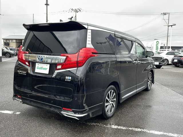 トヨタ アルファードハイブリット エグゼクティブ ラウンジ 新潟県 2015(平27)年 13.8万km ブラック ４WD/フリップダウンモニター/モデリスタエアロ/JBLプレミアムサウンドシステム/パノラミックビューモニター/本革シート/エグゼクティブラウンジシート/レーダークルーズコントロール/プリクラッシュセーフティ/オートマチックハイビーム/クリアランスソナー/横滑り防止装置/両側パワースライドドア/パワーバックドア/オートブレーキホールド/AC100V1500Wアクセサリーコンセント/ETC2.0/ドライブレコーダー/純正ナビ/（CD/DVD/Blu-rayDisc/フルセグ/USB/Bluetooth）/LEDヘッドランプ/純正17インチアルミホイール