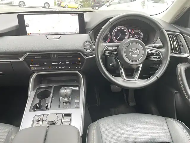 マツダ ＣＸ－６０ 25S Lパッケージ 福井県 2023(令5)年 4.1万km ジェットブラックマイカ 純正SDナビ（M/FM/BT/HDMI/DVD）/フルセグTV/全方位カメラ/パドルシフト/追従クルーズコントロール/前席シートヒーター/前席パワーシート/D席メモリーシート/電動チルトステア/ステアリングヒーター/TCS/i-stop/コーナーセンサー/CTS/車間制御/標識連動車速/フロアマット/ドアバイザー/標識認識システム/BSM/車線逸脱警報/ディスタンススピードアラート/LKA/スマートブレーキサポート/前後誤発信抑制制御/ロードキープアシスト/側方危険回避アシスト/ドライバー異常時対応システム/オートワイパー/前後ドライブレコーダー/ワンオーナー/取扱説明書/保証書