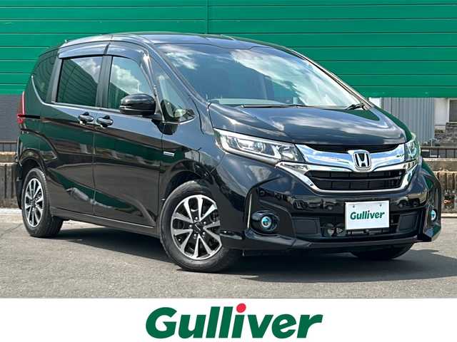ホンダ フリード ハイブリット G 茨城県 2019(平31)年 6.1万km プレミアムスパークルブラックパール 禁煙車/純正ナビゲーション/CD/DVD/Bluetooth/フルセグTV/バックカメラ/両側パワースライドドア/フルフラットシート/カーテンエアバッグ、サイドエアバッグ/USB/レーンキープアシスト/オートライト/衝突被害軽減システム/クルーズコントロール