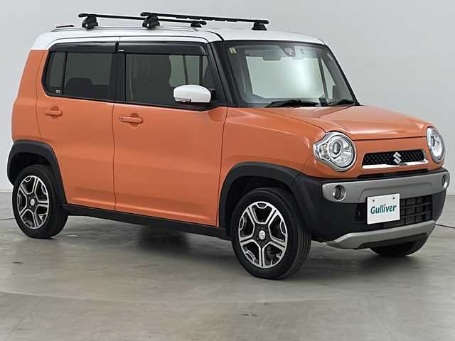 スズキ ハスラー X 道央・札幌 2014(平26)年 2.3万km パッションオレンジマイカ/スペリアホワイト ・4WD/・ワンオーナー/・純正ナビ＆TV&USB&Ipod&FM&AM/・バックカメラ/・衝突軽減ブレーキ/・シートヒーター/・グリップコントロール/・ダウンヒルアシストコントロール/・ルーフレール/・ステアリングスイッチ/・スマートキー/・スペアキー/・アイドリングストップ/・横滑り防止装置