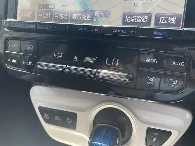 トヨタ プリウス A 大阪府 2015(平27)年 5万km ダークブルーマイカM F/S/Rエアロ/純正９インチナビ(DSZT-YC4T)/BT/CD/SD/フルセグTV/バックカメラ/パーキングアシスト/ドライブレコーダー(DC-DR510)/ヘッドアップディスプレイ/追従機能付きクルーズコントロール/レーンキープアシスト/ブラインドスポットモニター/前後コーナーセンサー/LEDヘッドライト/フロントフォグ/オートハイビーム/社外コンビハンドル(木×黒革)/スペアキー/ETC