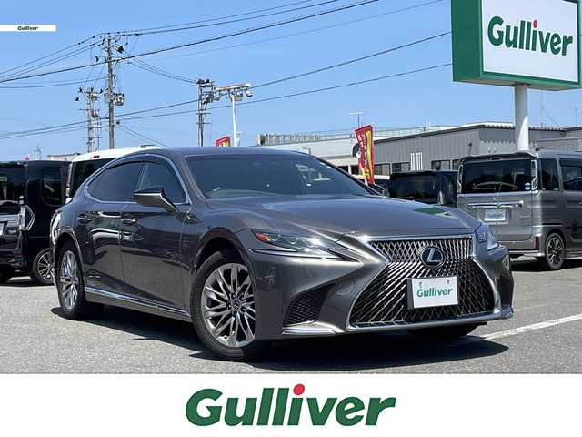 レクサス ＬＳ 500h エグゼクティブ 青森県 2018(平30)年 14.2万km グレー ワンオーナー/４WD/純正ナビ/フルセグTV/ムーンルーフ/デジタルインナーミラー/パノラミックビュー/パワーシート/メモリプリセット/Lexus Safety System/積載夏タイヤAW付き