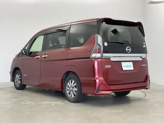 日産 セレナ e－パワー ハイウェイスター V 新潟県 2018(平30)年 5.2万km マルーンレッド プロパイロット/純正SDナビ(型式:MM3180-L)/フリップダウンモニター/両側パワースライドドア/オートライト/ウォークスルー/ステアリングヒーター/シートヒーター/アラウンドビューモニター/パーキングアシスト/本革巻きステアリング