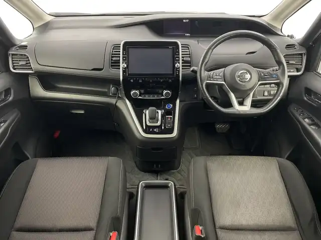 日産 セレナ e－パワー ハイウェイスター V 新潟県 2018(平30)年 5.2万km マルーンレッド プロパイロット/純正SDナビ(型式:MM3180-L)/フリップダウンモニター/両側パワースライドドア/オートライト/ウォークスルー/ステアリングヒーター/シートヒーター/アラウンドビューモニター/パーキングアシスト/本革巻きステアリング