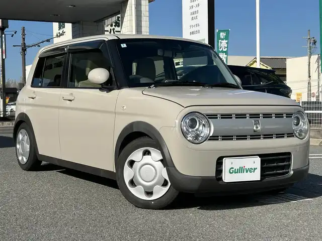 スズキ ラパン S 奈良県 2020(令2)年 5.9万km フォーンベージュM ワンオーナー/社外ナビ/Dインナーミラ―/シートヒータ/ETC/オートライト（LED）/バックカメラ/Bluetooth/スマートキー/スペアキー/レーンキープアシスト/横滑り防止/TV/保証書/取扱説明書