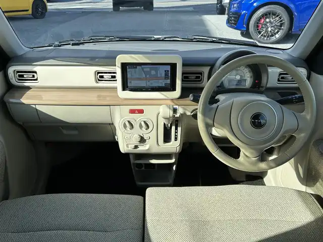 スズキ ラパン S 奈良県 2020(令2)年 5.9万km フォーンベージュM ワンオーナー/社外ナビ/Dインナーミラ―/シートヒータ/ETC/オートライト（LED）/バックカメラ/Bluetooth/スマートキー/スペアキー/レーンキープアシスト/横滑り防止/TV/保証書/取扱説明書