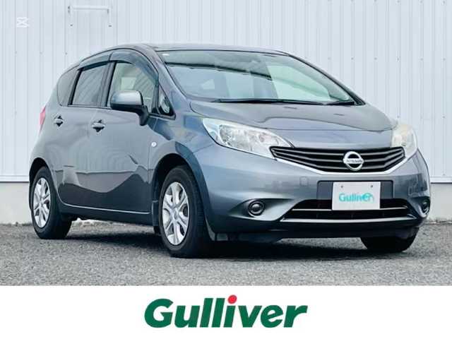 日産 ノート X エマージェンシーブレーキ 熊本県 2014(平26)年 3.6万km ダークメタルグレー 純正ナビ/AM/FM/CD/DVD/USB/Ipod/Bt/AUX/・DTV/・バックカメラ/エマージェンシーブレーキ/電動格納ミラー/ヘッドライトレベライザー/スマートキー/純正フロアマット/純正ドアバイザー