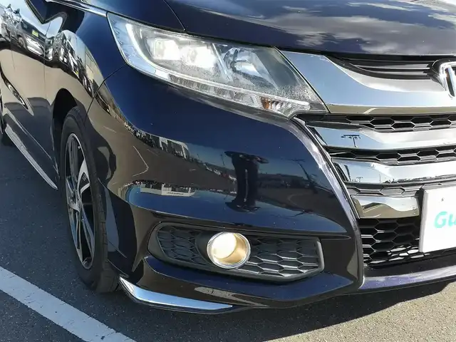 ホンダ オデッセイ アブソルート 茨城県 2014(平26)年 7.6万km プレミアムヴィーナスブラックP 純正ナビ/【AM・FM・DISC・USB・iPod・BT・TV・HDMI】/Bカメラ/ETC/前方ドラレコ/両側パワスラ/アイドリングストップ/パドルシフト/クルコン/ステリモ/オートライト/Fフォグ/LEDライト/純正フロアマット/純正アルミホイール