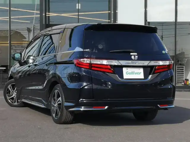 ホンダ オデッセイ アブソルート 茨城県 2014(平26)年 7.6万km プレミアムヴィーナスブラックP 純正ナビ/【AM・FM・DISC・USB・iPod・BT・TV・HDMI】/Bカメラ/ETC/前方ドラレコ/両側パワスラ/アイドリングストップ/パドルシフト/クルコン/ステリモ/オートライト/Fフォグ/LEDライト/純正フロアマット/純正アルミホイール