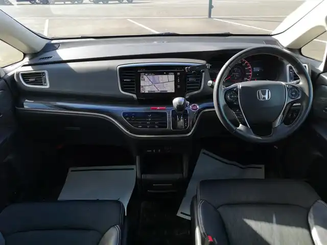 ホンダ オデッセイ アブソルート 茨城県 2014(平26)年 7.6万km プレミアムヴィーナスブラックP 純正ナビ/【AM・FM・DISC・USB・iPod・BT・TV・HDMI】/Bカメラ/ETC/前方ドラレコ/両側パワスラ/アイドリングストップ/パドルシフト/クルコン/ステリモ/オートライト/Fフォグ/LEDライト/純正フロアマット/純正アルミホイール