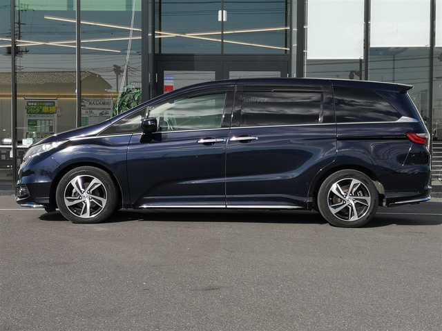 ホンダ オデッセイ アブソルート 茨城県 2014(平26)年 7.6万km プレミアムヴィーナスブラックP 純正ナビ/【AM・FM・DISC・USB・iPod・BT・TV・HDMI】/Bカメラ/ETC/前方ドラレコ/両側パワスラ/アイドリングストップ/パドルシフト/クルコン/ステリモ/オートライト/Fフォグ/LEDライト/純正フロアマット/純正アルミホイール
