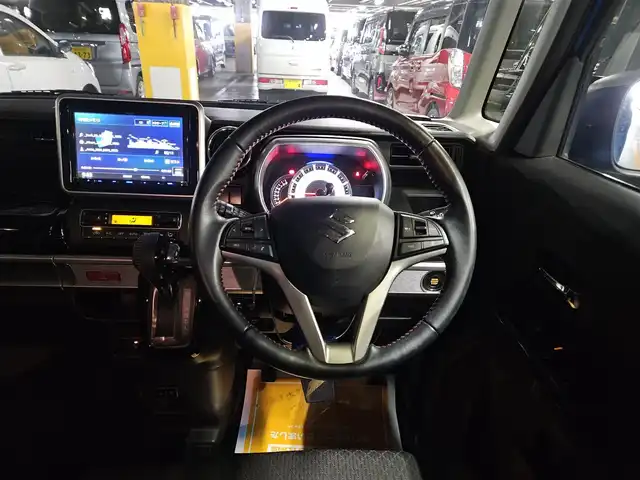 スズキ スペーシア カスタム HYBRID XS 長崎県 2021(令3)年 2.9万km ブリスクブルーM ケンウッドナビ/フルセグTV/両側パワースライドドア/バックカメラ/前後ドライブレコーダー/アダプティブクルーズコントロール/リアパーキングセンサー/セーフティサポート/・衝突被害軽減ブレーキ/・後退時ブレーキサポート/・車線逸脱警報/・前後誤発進抑制機能/・ハイビームアシスト/LEDヘッドランプ/革巻きステアリング/ステアリングスイッチ/ハーフレザーシート/運転席シートヒーター/純正15インチアルミホイール/スマートキー/プッシュエンジンスタート/禁煙車