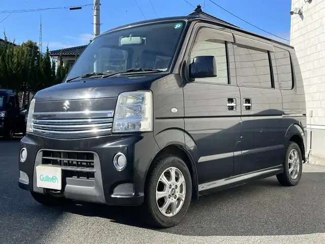 スズキ エブリィ ワゴン PZターボ 山形県 2011(平23)年 9.9万km ブルーイッシュブラックパール3 ４ＷＤターボ/左側パワースライドドア/ダブルエアバッグ/キーレスエントリー/盗難警報装置/パワーウィンドゥ/ＡＢＳ/シートヒーター