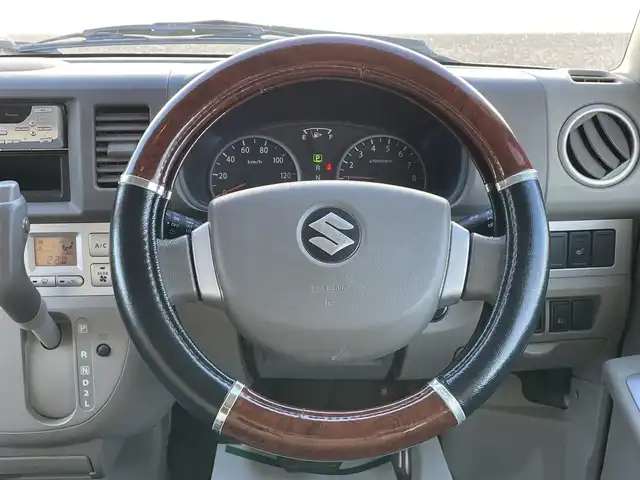 スズキ エブリィ ワゴン PZターボ 山形県 2011(平23)年 9.9万km ブルーイッシュブラックパール3 ４ＷＤターボ/左側パワースライドドア/ダブルエアバッグ/キーレスエントリー/盗難警報装置/パワーウィンドゥ/ＡＢＳ/シートヒーター