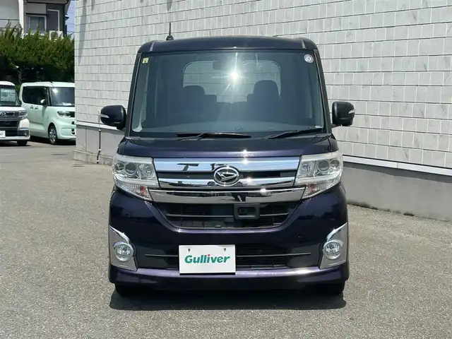 ダイハツ タント カスタム X スマートセレ SA 山形県 2014(平26)年 4.3万km ナイトシャドーパープルクリスタルM 社外SDナビ/フルセグTV/FM/AM/DVD/SD/iPod/Bluetooth/両側パワースライドドア/プッシュスタート/アイドリングストップ/衝突被害軽減ブレーキ/横滑り防止装置/盗難防止装置/純正14インチAW/電動格納ミラー/AUTOライト/LEDライト/フォグランプ/純正バイザー/純正マット/ETC/ダブルエアバックサイド/保証書/取扱説明書