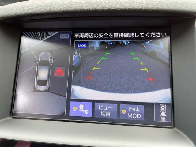 日産 スカイライン 200GT－t タイプP 神奈川県 2017(平29)年 3.4万km ブリリアントホワイトパール 純正ＳＤナビ/・DTV/CD/DVD/BT/USB/MSV/全方位カメラ/ツインディスプレイ/コーナーセンサー/レザーシート/前席パワーシート/シートヒーター/純正18インチAW/インテリジェントクルーズコントロール/インテリジェントエマージェンシーブレーキ/アイドリングストップ/ターンランプ付電動格納ドアミラー/プッシュEgスタート/ストップ/インテリジェントキー×2/純正LEDヘッドライト/フォグランプ/純正フロアマット/取扱説明書/ナビ取扱説明書