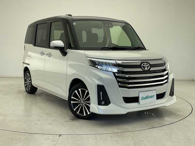 トヨタ ルーミー カスタムG－T 千葉県 2025(令7)年 0.1千km ブラックマイカメタリック/パールホワイト2トーン スマートアシスト/衝突回避支援ブレーキ機能/衝突警報機能/車線逸脱警報機能/誤発進抑制制御機能/先行車発進お知らせ機能/前後コーナーセンサー/標識認識機能(進入禁止)/アダプティブドライビングビーム/全車速追従機能付アダプティブクルーズコントロール/前後ソナー/純正ディスプレイオーディオ/　Bluetooth/AppleCarplay/AndroidAuto/AM/FM/フルセグTV/バックカメラ/両側パワースライドドア/純正15インチAW/純正フロアマット/オートライト/LEDヘッドライト/フォグランプ/電子パーキング/オートブレーキホールド/後席ロールサンシェイド/プッシュスタート/スマートキー