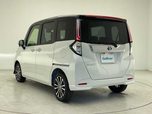 トヨタ ルーミー カスタムG－T 千葉県 2025(令7)年 0.1千km ブラックマイカメタリック/パールホワイト2トーン スマートアシスト/衝突回避支援ブレーキ機能/衝突警報機能/車線逸脱警報機能/誤発進抑制制御機能/先行車発進お知らせ機能/前後コーナーセンサー/標識認識機能(進入禁止)/アダプティブドライビングビーム/全車速追従機能付アダプティブクルーズコントロール/前後ソナー/純正ディスプレイオーディオ/　Bluetooth/AppleCarplay/AndroidAuto/AM/FM/フルセグTV/バックカメラ/両側パワースライドドア/純正15インチAW/純正フロアマット/オートライト/LEDヘッドライト/フォグランプ/電子パーキング/オートブレーキホールド/後席ロールサンシェイド/プッシュスタート/スマートキー