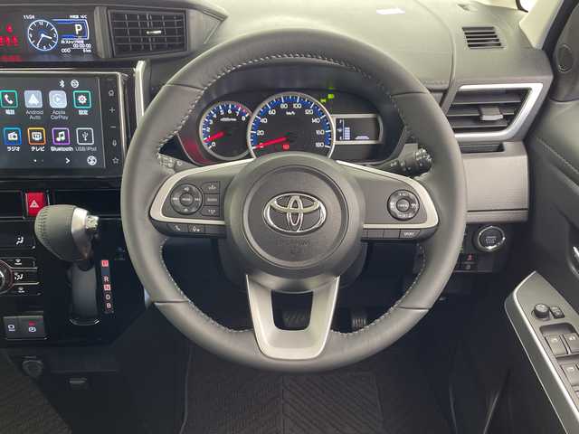 トヨタ ルーミー カスタムG－T 千葉県 2025(令7)年 0.1千km ブラックマイカメタリック/パールホワイト2トーン スマートアシスト/衝突回避支援ブレーキ機能/衝突警報機能/車線逸脱警報機能/誤発進抑制制御機能/先行車発進お知らせ機能/前後コーナーセンサー/標識認識機能(進入禁止)/アダプティブドライビングビーム/全車速追従機能付アダプティブクルーズコントロール/前後ソナー/純正ディスプレイオーディオ/　Bluetooth/AppleCarplay/AndroidAuto/AM/FM/フルセグTV/バックカメラ/両側パワースライドドア/純正15インチAW/純正フロアマット/オートライト/LEDヘッドライト/フォグランプ/電子パーキング/オートブレーキホールド/後席ロールサンシェイド/プッシュスタート/スマートキー