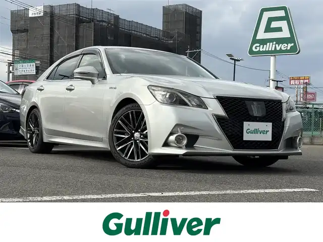 トヨタ クラウン ハイブリッド アスリートS ブラックスタイル 大分県 2014(平26)年 8.1万km プレシャスシルバー ・ナビ(HDD/CD/DVD/USB)/・バックカメラ/・フルセグテレビ/・レーダークルーズコントロール/・コーナーセンサー/・衝突軽減ブレーキ/・ドライブレコーダー/・ETC/・パワーシート/・シートメモリー/・ステアリングヒーター/・オートライト/・スマートキー/・プッシュスタートボタン/・純正アルミホイール