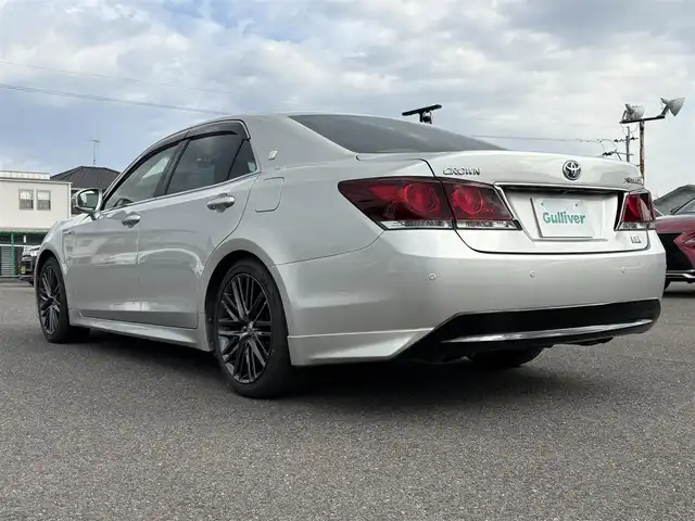 トヨタ クラウン ハイブリッド アスリートS ブラックスタイル 大分県 2014(平26)年 8.1万km プレシャスシルバー ・ナビ(HDD/CD/DVD/USB)/・バックカメラ/・フルセグテレビ/・レーダークルーズコントロール/・コーナーセンサー/・衝突軽減ブレーキ/・ドライブレコーダー/・ETC/・パワーシート/・シートメモリー/・ステアリングヒーター/・オートライト/・スマートキー/・プッシュスタートボタン/・純正アルミホイール
