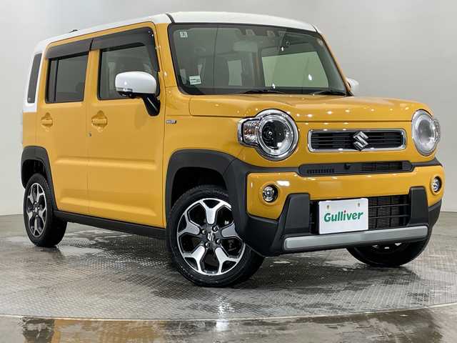 スズキ ハスラー HYBRID X 栃木県 2020(令2)年 5.5万km アクティブイエロー/ホワイト2トーンルーフ 純正ナビ/(CD/DVD/フルセグTV/Bluetooth/ETC)/全方位カメラ/アイドリングストップ/レーンキープアシスト/デュアルカメラブレーキサポート/横滑り防止装置/衝突軽減システム/ドライブレコーダー/スマートキー/プッシュスタート/純正アルミホイール/純正フロアマット/LEDヘッドライト/電動格納ミラー