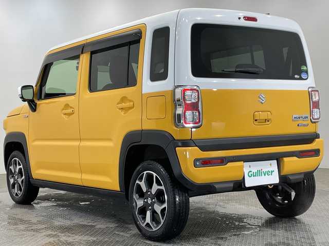 スズキ ハスラー HYBRID X 栃木県 2020(令2)年 5.5万km アクティブイエロー/ホワイト2トーンルーフ 純正ナビ/(CD/DVD/フルセグTV/Bluetooth/ETC)/全方位カメラ/アイドリングストップ/レーンキープアシスト/デュアルカメラブレーキサポート/横滑り防止装置/衝突軽減システム/ドライブレコーダー/スマートキー/プッシュスタート/純正アルミホイール/純正フロアマット/LEDヘッドライト/電動格納ミラー