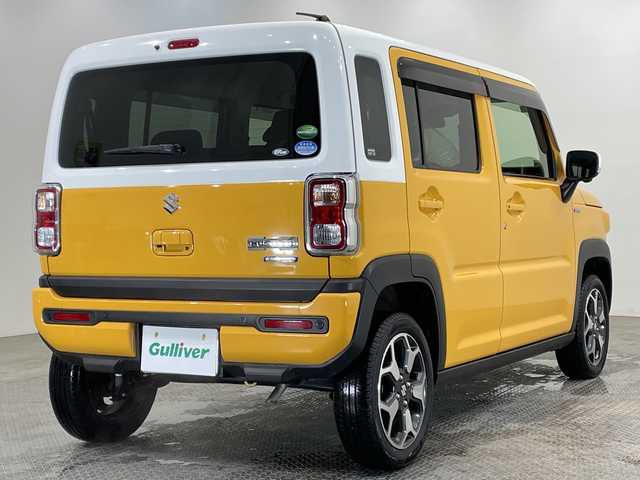 スズキ ハスラー HYBRID X 栃木県 2020(令2)年 5.5万km アクティブイエロー/ホワイト2トーンルーフ 純正ナビ/(CD/DVD/フルセグTV/Bluetooth/ETC)/全方位カメラ/アイドリングストップ/レーンキープアシスト/デュアルカメラブレーキサポート/横滑り防止装置/衝突軽減システム/ドライブレコーダー/スマートキー/プッシュスタート/純正アルミホイール/純正フロアマット/LEDヘッドライト/電動格納ミラー