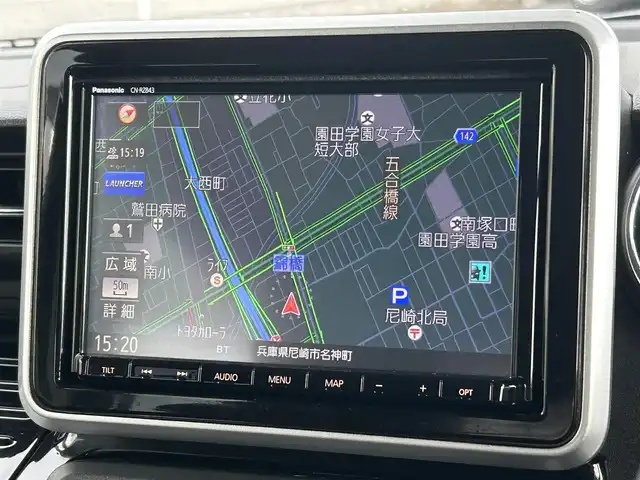 スズキ スペーシア カスタム HYBRID XS ターボ 兵庫県 2019(令1)年 9万km ブルーイッシュブラックパール3 ・ワンオーナー/・純正8インチメモリーナビ/・地デジ/DVD/BT/USB/・ステアリングリモコン/・全方位モニター/・両側パワースライドドア/・ビルトインETC/・ハーフレザーシート/・運転席シートヒーター/・ヘッドアップディスプレイ/・デュアルカメラブレーキサポート/・レーンキープアシスト/・リヤパーキングセンサー/・パドルシフト/・オートLEDヘッドランプ/・LEDフォグランプ/・純正15インチAW/・アイドリングストップ/・クルーズコントロール