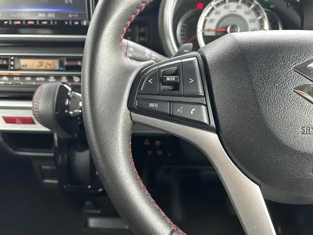 スズキ スペーシア カスタム HYBRID XS ターボ 兵庫県 2019(令1)年 9万km ブルーイッシュブラックパール3 ・ワンオーナー/・純正8インチメモリーナビ/・地デジ/DVD/BT/USB/・ステアリングリモコン/・全方位モニター/・両側パワースライドドア/・ビルトインETC/・ハーフレザーシート/・運転席シートヒーター/・ヘッドアップディスプレイ/・デュアルカメラブレーキサポート/・レーンキープアシスト/・リヤパーキングセンサー/・パドルシフト/・オートLEDヘッドランプ/・LEDフォグランプ/・純正15インチAW/・アイドリングストップ/・クルーズコントロール