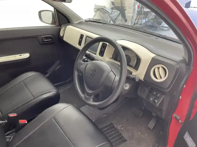 スズキ アルト S 滋賀県 2015(平27)年 7.5万km ピュアレッド 禁煙車/７インチKENWOODナビ/(ワンセグTV・Bluetooth・CD・DVD・USB・ipod・SD)/ETC/シートヒーター/衝突軽減機能/横滑り防止機能/ABS/ヘッドライトレベライザー/革調シートカバー/リモコンキー/スペアキー/エアコン/電動格納ミラー/パワーウィンドウ/社外フロアマット