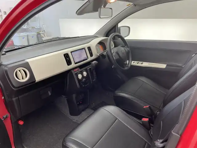 スズキ アルト S 滋賀県 2015(平27)年 7.5万km ピュアレッド 禁煙車/７インチKENWOODナビ/(ワンセグTV・Bluetooth・CD・DVD・USB・ipod・SD)/ETC/シートヒーター/衝突軽減機能/横滑り防止機能/ABS/ヘッドライトレベライザー/革調シートカバー/リモコンキー/スペアキー/エアコン/電動格納ミラー/パワーウィンドウ/社外フロアマット