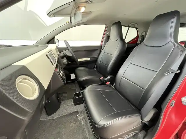 スズキ アルト S 滋賀県 2015(平27)年 7.5万km ピュアレッド 禁煙車/７インチKENWOODナビ/(ワンセグTV・Bluetooth・CD・DVD・USB・ipod・SD)/ETC/シートヒーター/衝突軽減機能/横滑り防止機能/ABS/ヘッドライトレベライザー/革調シートカバー/リモコンキー/スペアキー/エアコン/電動格納ミラー/パワーウィンドウ/社外フロアマット