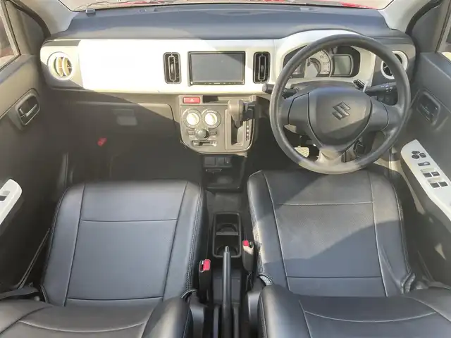 スズキ アルト S 滋賀県 2015(平27)年 7.5万km ピュアレッド 禁煙車/７インチKENWOODナビ/(ワンセグTV・Bluetooth・CD・DVD・USB・ipod・SD)/ETC/シートヒーター/衝突軽減機能/横滑り防止機能/ABS/ヘッドライトレベライザー/革調シートカバー/リモコンキー/スペアキー/エアコン/電動格納ミラー/パワーウィンドウ/社外フロアマット
