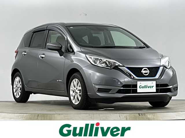 日産 ノート e－パワー X 愛知県 2020(令2)年 1.6万km ダークメタルグレー 禁煙車/衝突軽減ブレーキ/レーンキープアシスト/7インチナビ/・バックカメラ/・Bluetooth/DENSOドライブレコーダー(261201-0041)/ETC/コーナーセンサー/スマートキー/プッシュスタート/フロアマット/純正アルミホイール