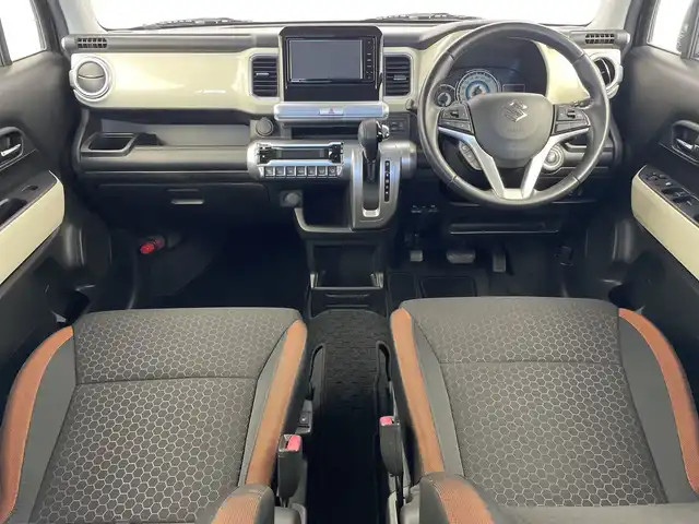 スズキ クロスビー HYBRID MZ 新潟県 2018(平30)年 5.3万km スーパーブラックパール 3トーンコーディネート 社外ＳＤナビ（Bluetooth・CD）/アラウンドビューモニター　/フルセグ　/レーンキープアシスト　/後方コーナーセンサー　/クルーズコントロール　/前席シートヒーター　/ＬＥＤオートライト　/デュアルセンサーブレーキサポート　/アイドリングストップ/ETC/MTモード付AT/純正フロアマット/純正１６インチアルミホイール/スマートキー