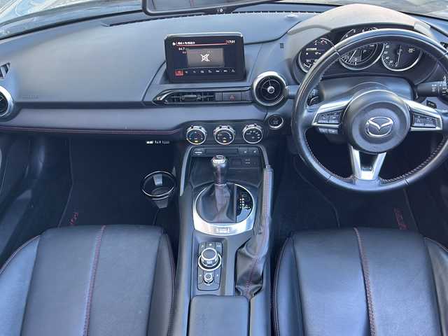 マツダ ロードスター ＲＦ VS 神奈川県 2019(令1)年 4万km エターナルブルーマイカ ワンオーナー/純正ナビ(USB/AUX/BT/フルセグTV)/バックカメラ/BOSEサウンドシステム/クルーズコントロール/パドルシフト/衝突被害軽減ブレーキ/レーンキープアシスト/横滑り防止装置/BSM/黒レザーシート/D/N席シートヒーター/ETC/オートライト/純正フロアマット/ステアリングスイッチ/スペアキー×1/保証書/取扱説明書