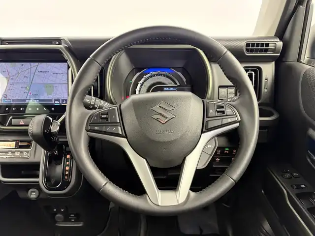 スズキ ハスラー タフワイルド 愛知県 2024(令6)年 0.2万km スチールシルバーM TEIN車高調/スズキセーフティサポート/　　・デュアルカメラブレーキサポート/　　・車線逸脱警報機能/　　・車線逸脱抑制機能/　　・ふらつき警報/　　・アダプティブクルーズコントロール/　　・ハイビームアシスト/デジタルインナーミラー/ドライブレコーダー/純正9インチナビ/　　CD/DVD/BT/フルセグ/全方位モニター/ETC/革巻きステアリング/ステアリングリモコン/シートヒーター/ルーフレール/純正LEDヘッドライト/フォグランプ/社外15インチアルミホイール